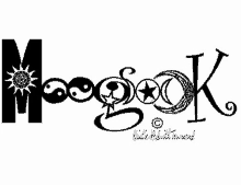 a black and white logo for a company called moosook