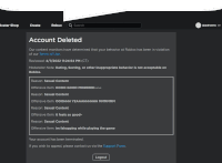 a screenshot of a roblox account deleted page