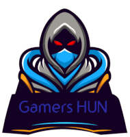 a logo for gamers hun with a hooded character