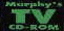 a green tv cd rom logo is displayed on a dark background