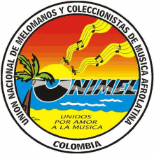 the logo for union nacional de melomanos y coleccionistas de musica afrolatina colombia