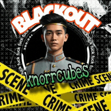 a man in a military uniform is on the cover of a book called blackout knorrcubes