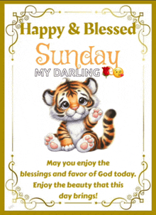 a happy and blessed sunday my darling card