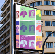 a billboard that says make careers happen is on a pole in front of a building