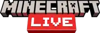 a logo for minecraft live with a red box underneath it