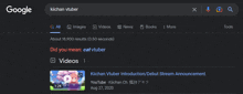 a google search for kiichan vtuber shows a video