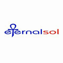 a blue and red logo for eternalsol is on a white background