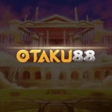 a logo for a game called otaku88 with a picture of a castle in the background .