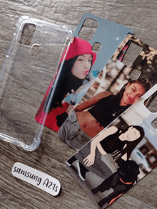 a samsung a21s phone case with a picture of a woman on it