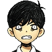 a cartoon boy with black hair and white eyes is wearing a suit and a white shirt .