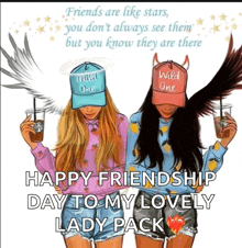 a happy friendship day to my lovely lady pack greeting card