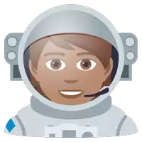 an illustration of an astronaut wearing a helmet and a headset