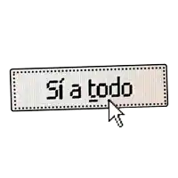 a button that says si a todo with an arrow pointing at it