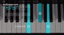 a screenshot of a keyboard showing the d major keys