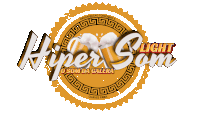 the logo for hyper som light o som da galera