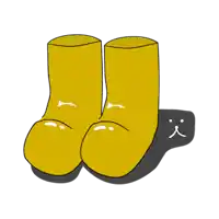 a pair of yellow socks with a sad face on them .