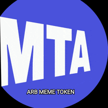 a blue circle with the word mta and arb meme token