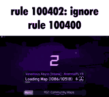 rule 100402 : ignore rule 100400 written on a screen