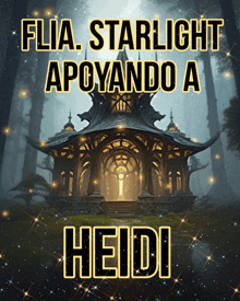 flia starlight apoyando a heidi poster with a castle in the background