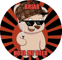 a cartoon bear wearing sunglasses and a hat says briar