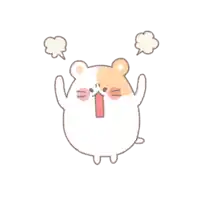 a cartoon drawing of a hamster with smoke coming out of its mouth