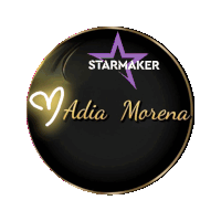 a logo for starmaker adia morena with a blue star