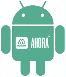 a green android icon with the words ahora on it