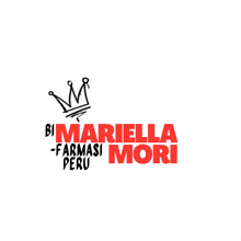 a logo for bi mariella farmasi peru with a crown on top