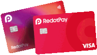 a redotpay credit card and a visa card