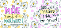 a greeting card for mother 's day with daisies and the words " mae você e a melhor "