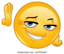 a cartoon smiley face is smiling and giving a thumbs up sign .