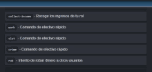 a screenshot of a computer screen with the words collect-income recoge los ingresos de tu rol at the top