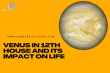 venus in 12th house and its impact on life written on a yellow background