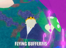 a computer generated image of a flying bufferfis in a video game