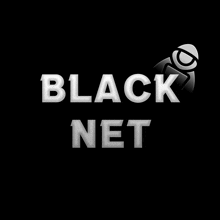 a black background with the words black net in white letters