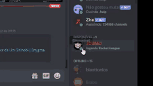 a screen shot of a discord server with a bot named zira on it