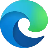 a blue and green swirl with the letter e in the middle