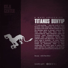 a poster for a movie called a mass awakening titanus buyip