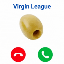 a virgin league logo with an olive in the middle