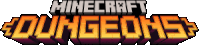 a logo for minecraft dungeons that looks like a video game