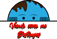 a cartoon drawing of a globe with the words " yendo como me destruye " written below it