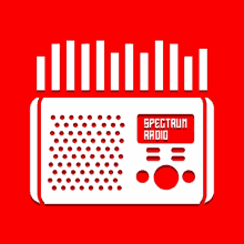 an icon of a radio that says spectrum radio on it