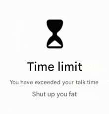 a sign that says " time limit " on it