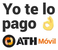 a sticker that says yo te lo pago and athi movil