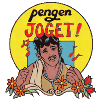 a cartoon of a man with a stethoscope around his neck and the words pengen joget written above him