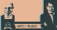 a drawing of a man with the name mitch russo written on it