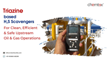 an ad for triazine based h2s scavengers for clean efficient safe upstream oil and gas operations