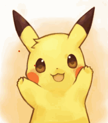 a drawing of a pikachu with a red spot on its cheek