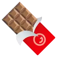 an illustration of a chocolate bar with the letter g on the side