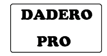 a white sign that says dadero pro on it